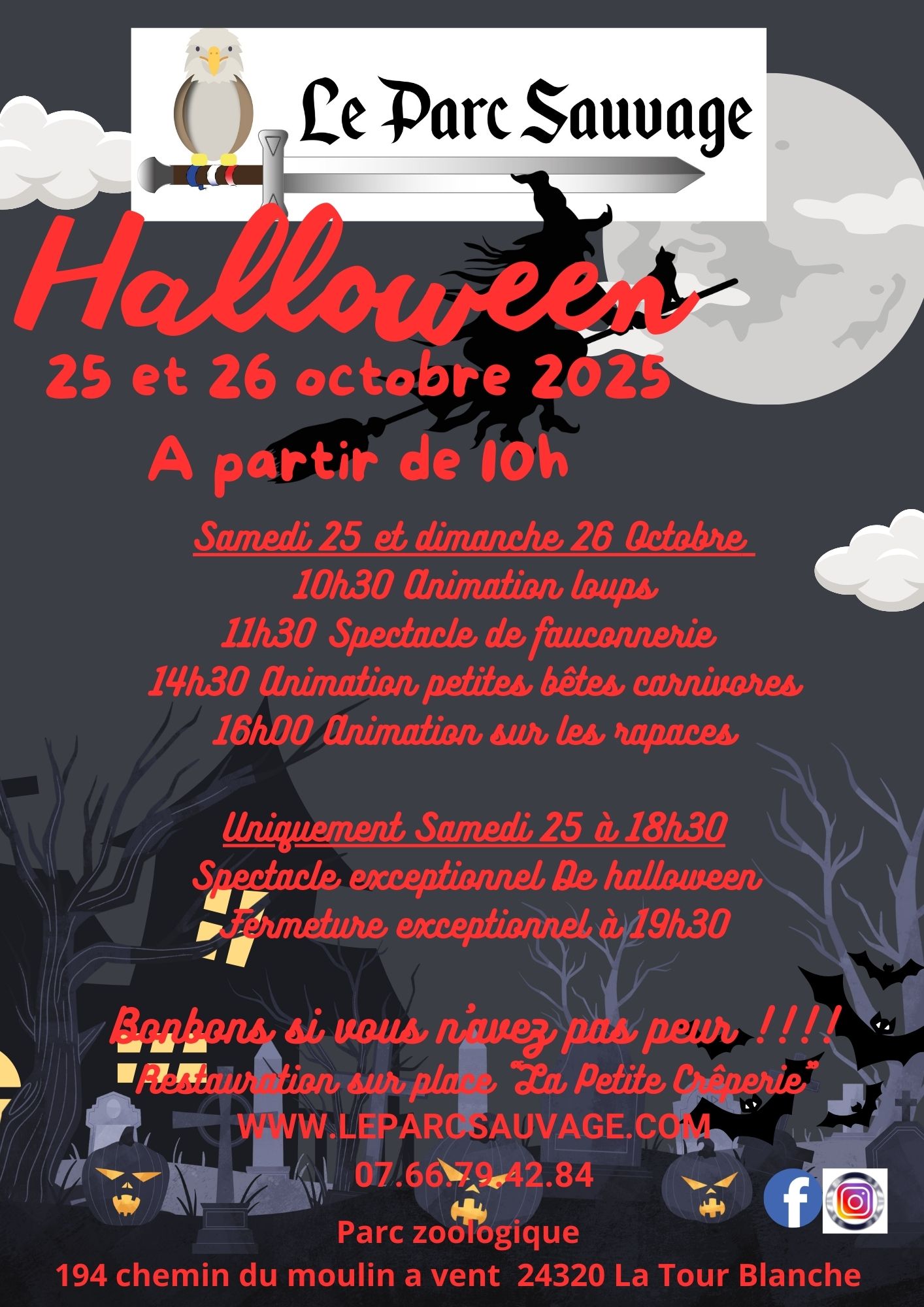 Lire la suite à propos de l’article Halloween 25 et 26 Octobre 2025